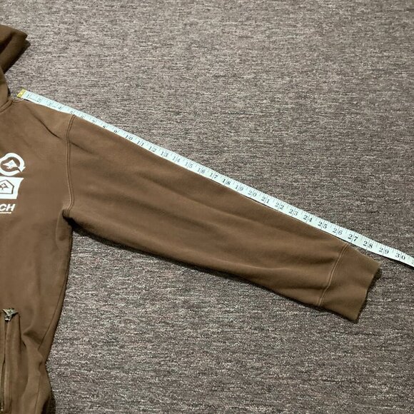 LRG Lifted Research Group Hoodie Mens M Brown Full Zip Pockets Grass Roots - Picture 12 of 13